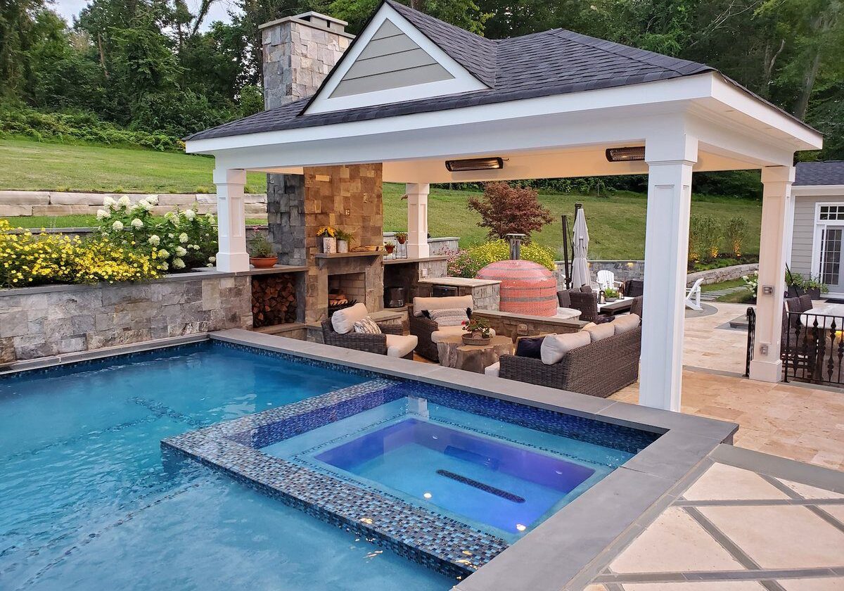 pergola-fire place-pool-hottub-patio-pizza oven-seating pergola-fire place-pool-hottub-patio-pizza oven-seating